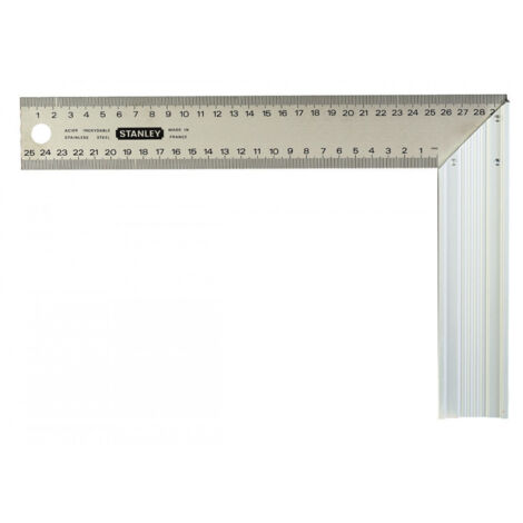 Equerre menuisier lame inox  250 x 140