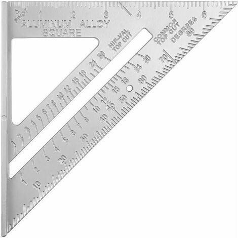 Equerre Menuisier Multifonction 4 en 1 en Aluminium pour Menuiserie Metal Aluminium Regle Équerre Trusquin Guide Raporteur Angle Equerre Ecole,