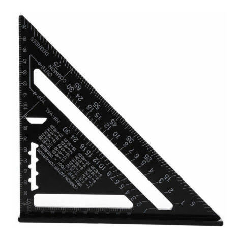 Equerre Menuisier Multifonctions, Triangle Métal Aluminium Règle Équerre Trusquin Guide Raporteur Angle 45 90 Degres/Outillage Charpentier/Outil Traçage Guidage Menuiserie Bois