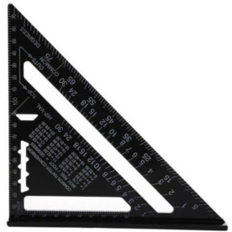 Equerre Menuisier Multifonctions, Triangle Métal Aluminium Règle Équerre Trusquin Guide Raporteur Angle 45 90 Degres/Outillage Charpentier/Outil Traçage Guidage Menuiserie Bois