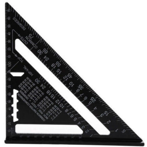 Equerre Menuisier Multifonctions, Triangle Métal Aluminium Règle Équerre Trusquin Guide Raporteur Angle 45 90 Degres/Outillage Charpentier/Outil Traçage Guidage Menuiserie Bois