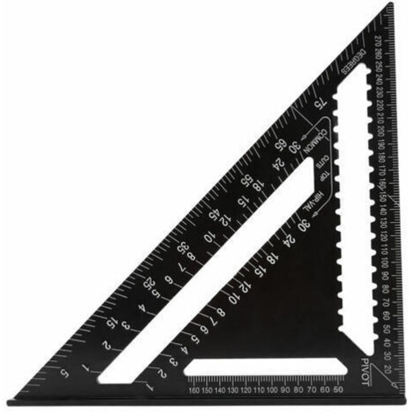Equerre Menuisier Multifunctions , Metal Aluminium Triangle Règle Équerre Trusquin