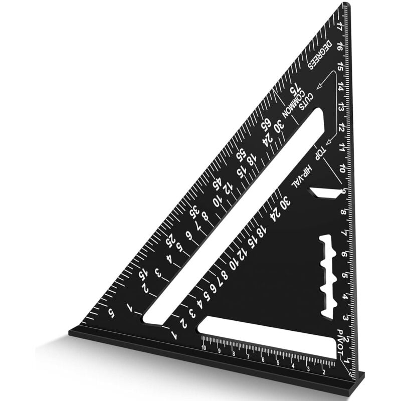 Equerre Menuisier，haute précision mesure outillage, Équerres de Charpentier,Aluminium Regle Multifonctionnels,Outils de Traçage pour charpentier,