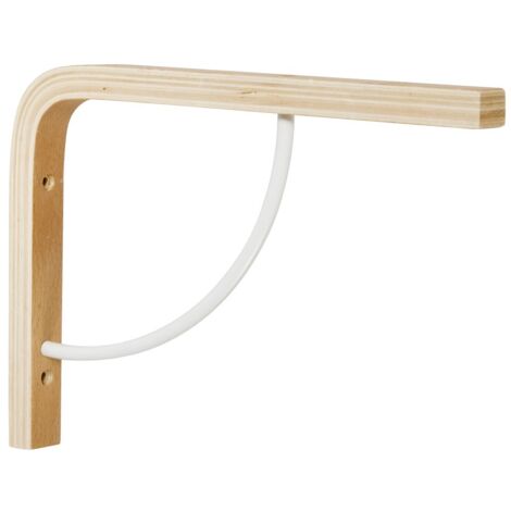 Equerre Multi + Bois Brut Naturel, H.18 X P.25 Cm