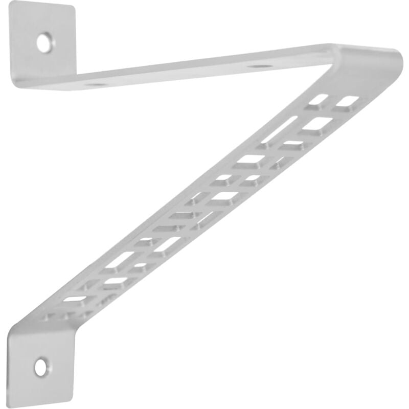 Équerre murale Ardéco acier argenté - Lot de 2