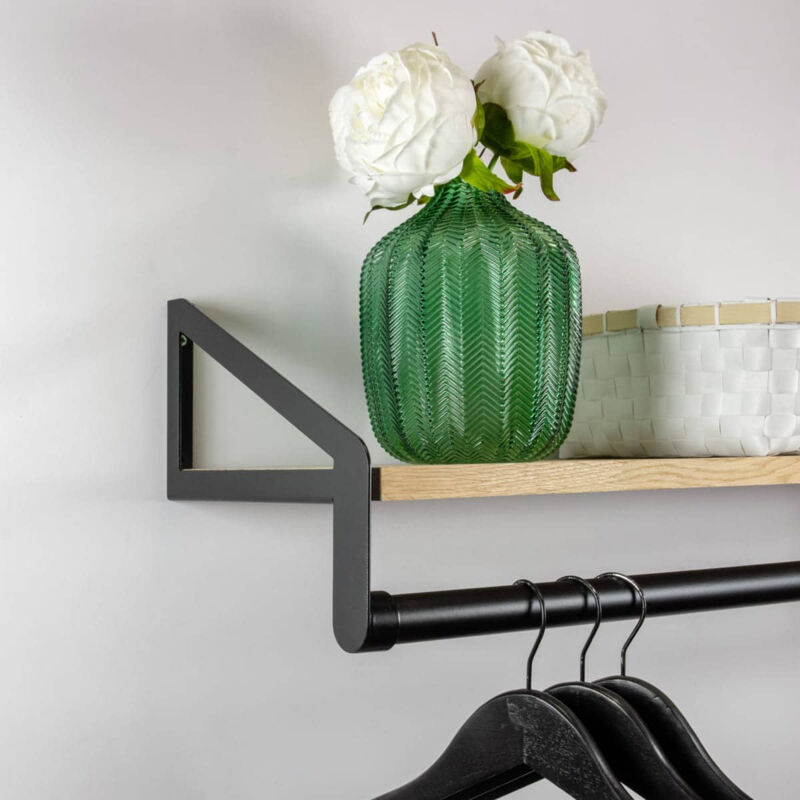 Equerre penderie noir x2