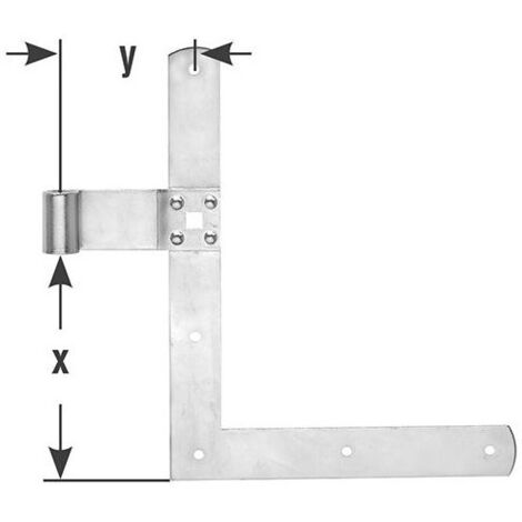 Equerre penture D13 250x200mm  chromé brillant