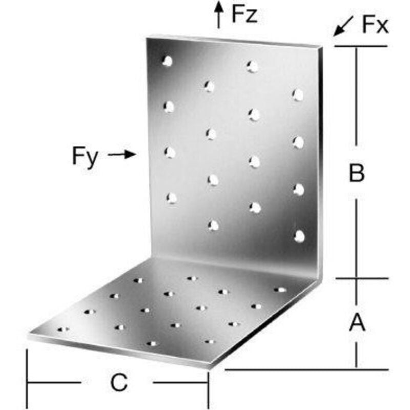 Equerres 60X60X40 zingué (Par 100)