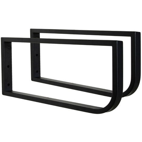 Équerre porte serviette WILL - Jeu de 2 équerres - Métal noir