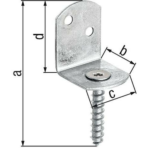 Equerre pour cloture forme L 83x32mm, inox