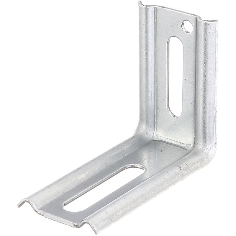 866228 Équerre réglable, angle de 90°, emboutie, avec trou oblong, galvanisée Sendzimir, 70 x 50 x 30 mm, Set de 50 pièces - Alberts