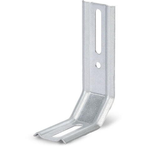 Équerre réglable – Angles de 45° – Gaufrée, avec Trou Oblong – Galvanisée Sendzimir – 50 x 30 x 80 mm – Marque Alberts