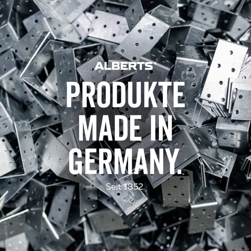 846541 Équerre d'assemblage renforcée, galvanisée Sendzimir, 70 x 70 x 55 mm, Set de 50 pièces - Alberts