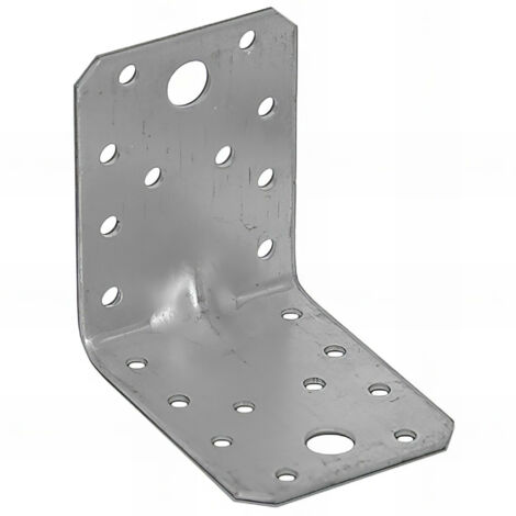 Fixtout – Équerre de fixation renforcée galvanisée 70 x 70 x 55 mm – Résistance à la flexion – Pour assemblage bois dur et béton armé