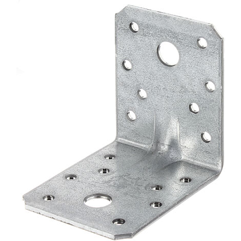 Équerre de fixation renforcée en acier galvanisé Sendzimir – Dimensions 70 x 70 x 55 mm – Optimisée pour résistance à la corrosion – Alberts