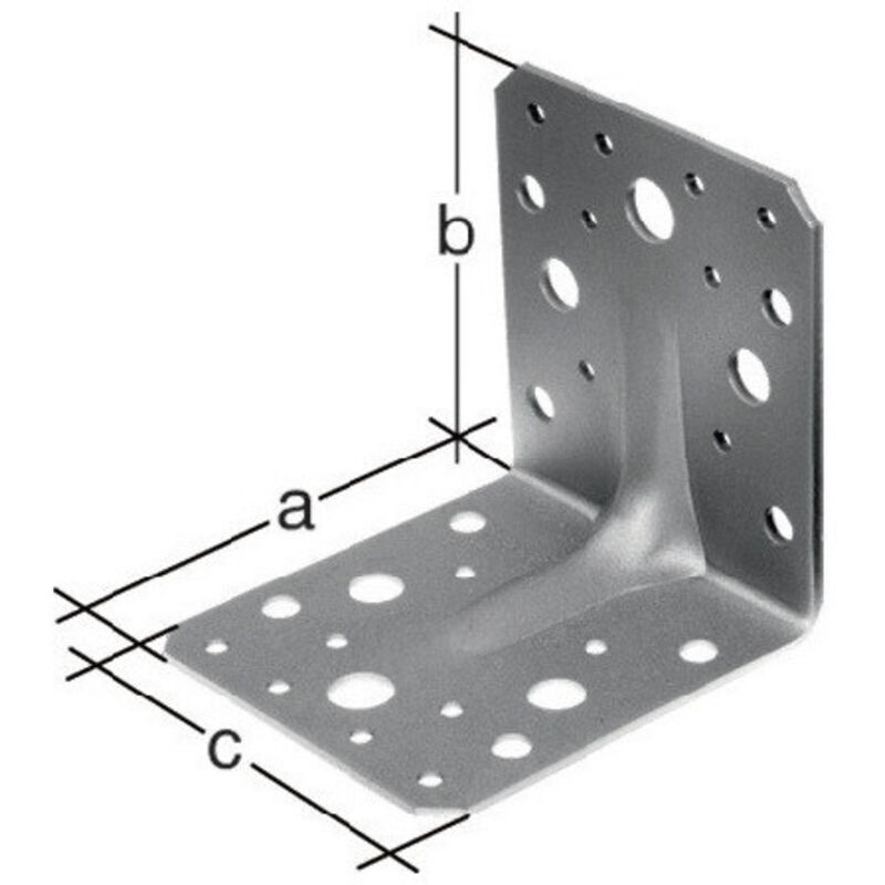 Alberts - Equerre renforcée 70x70xmm Nbr trou 2/16 S.2,5mm gah (Par 50)