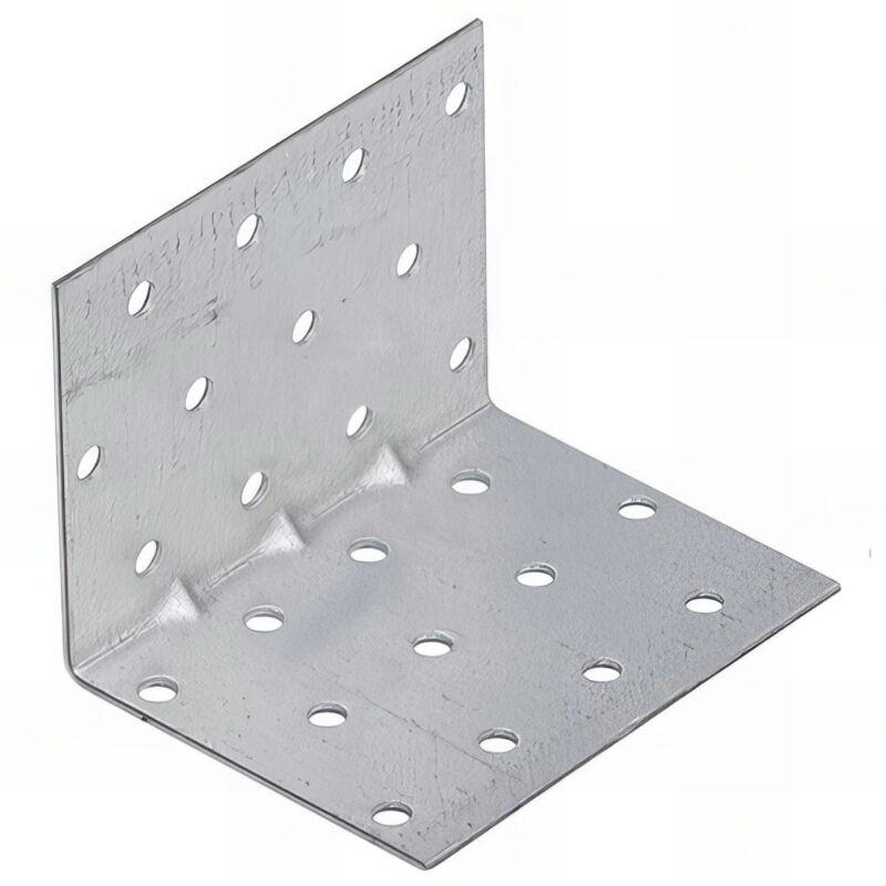 Fixtout - querre renforcée perforée galvanisée - 60 x 60 x 80 x 1,5 mm