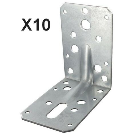 Equerre renforcée zinguée 90 x 90 x 60 mm