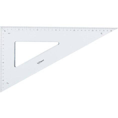Equerre - Scolaire - Hypoténuse 60° - Grand côté 32 cm - Plastique - Geometric - Maped
