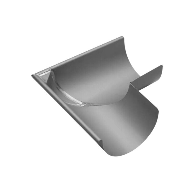 Profils De France - Equerre soudée demi ronde extérieure en zinc diamètre 25