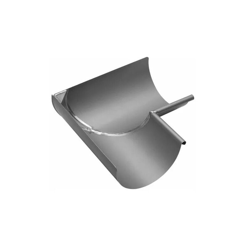 Profils De France - Equerre soudée demi ronde intérieur en zinc diamètre 25