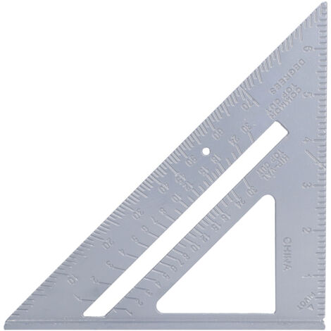 Équerre Triangle Aluminium Épaisse 7in 45°/90° pour Mesures Bois et Artisanat