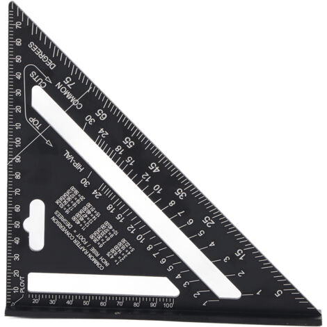 Équerre Triangle en Aluminium 7in Marque Noire Modèle 262mm Règle de Mesure pour Bois DIY