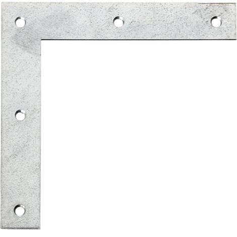 Équerres d’angle – 120 x 120 x 20 mm – en acier galvanisé Sendzimir avec trous fraisés– Marque Alberts