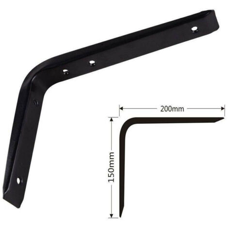 équerres D'angle 2pcs équerre Noire 200 X 150 X 30 Mm