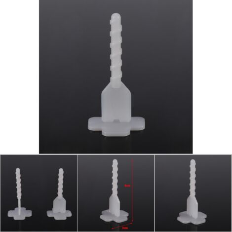 Équerres de nivellement pour carrelage, Système de nivellement plat de 100 pièces, Strapages en plastique pour sols et murs