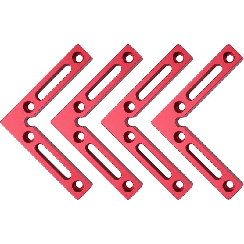 Querres de Positionnement à 90 Degrés en Alliage d'Aluminium 4,7'x 4,7' Pince d'angle type l 90°Pinces à Angle Droit pour Tiroirs Armoires Cadre Photo
