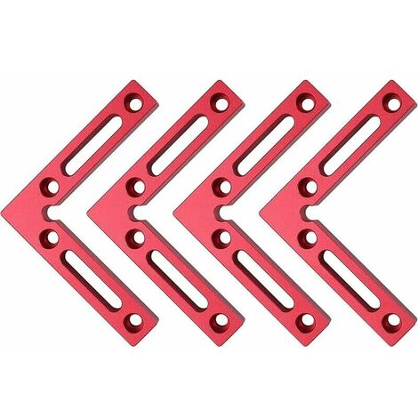 Équerres de Positionnement à 90 Degrés en Alliage d'Aluminium 4,7"x 4,7" Pince d'angle type L 90°Pinces à Angle Droit pour Tiroirs Armoires Cadre Photo