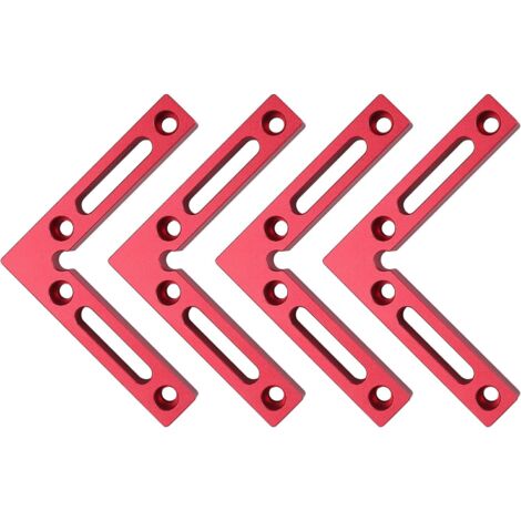 Équerres de Positionnement à 90 Degrés en Alliage d'Aluminium 4,7"x 4,7" Pince d'angle type L 90°Pinces à Angle Droit pour Tiroirs Armoires Cadre Photo