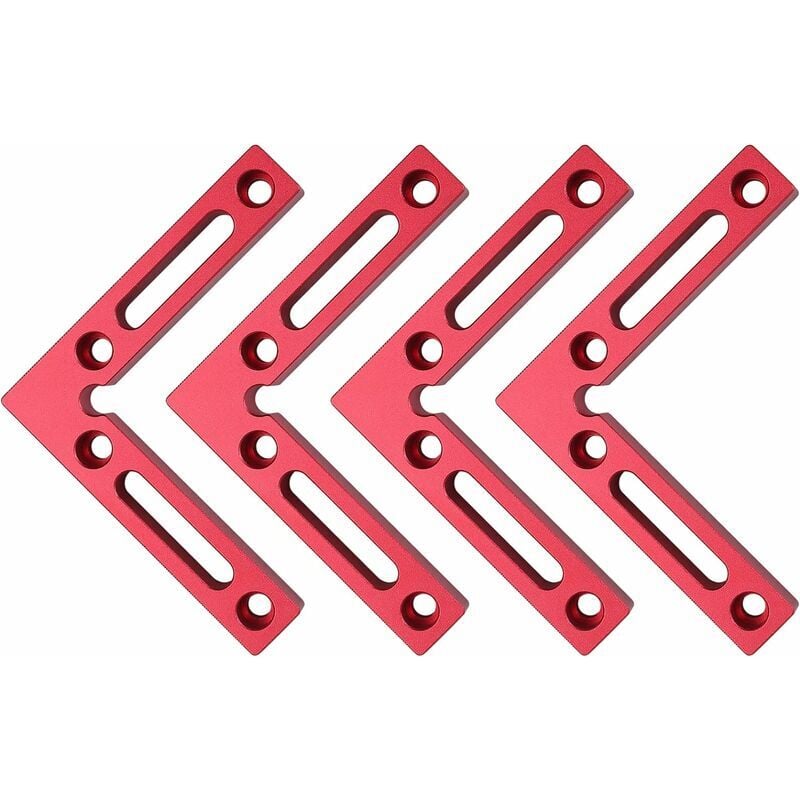 Querres de Positionnement, Degrés en Alliage d'Aluminium 4,7"x 4,7" Pince d'angle type l 90° Pinces à Angle Droit pour Tiroirs Armoires Cadre Photo -