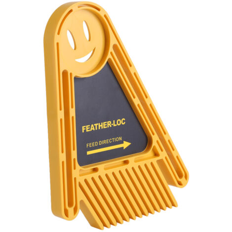 Équerres de sécurité pour table de sciage et routage, système double pression flexible avec 4 guides et accessoires, plastique jaune 16.5cm