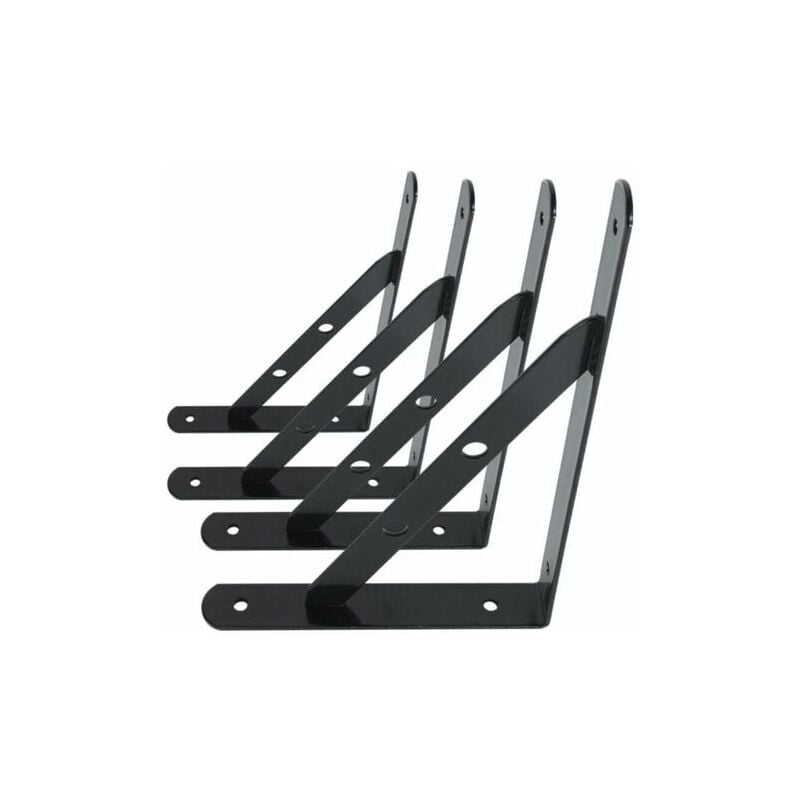 SNQ - Equerres Etageres Murale, 4 Packs Supports Équerre D'étagère Fixation,Cadre Flottant de Supports Triangulaires de 90 Degrés en Métal Charge