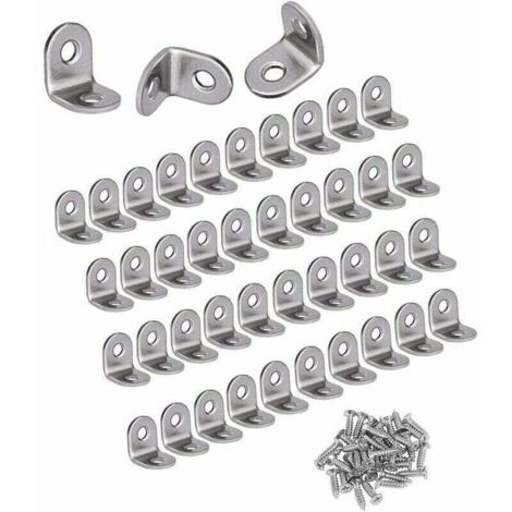 Equerres Metalliques.30PCS Equerre de Fixation Petits Equerre Angle Support Angle Droit en Acier Inoxydable Support d'Angle à 90 Degrés. 20 x 20 x 16mm.pour Bois.Meubles.Placard.