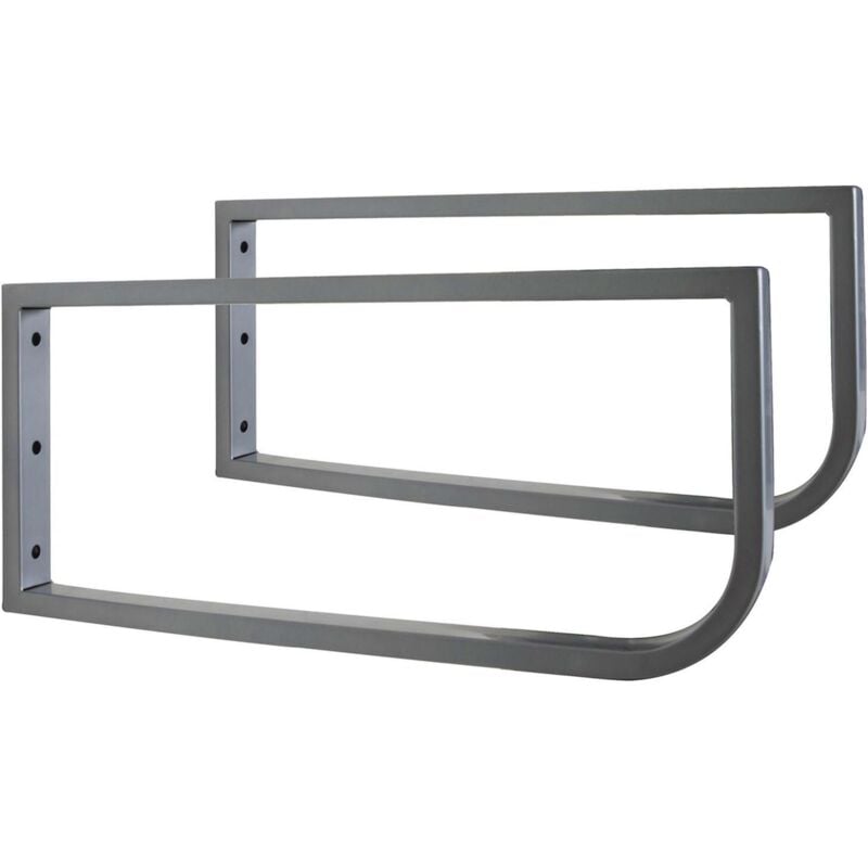 Mob-in - querres Porte-Serviettes will - Jeu de 2 équerres - Métal Satiné