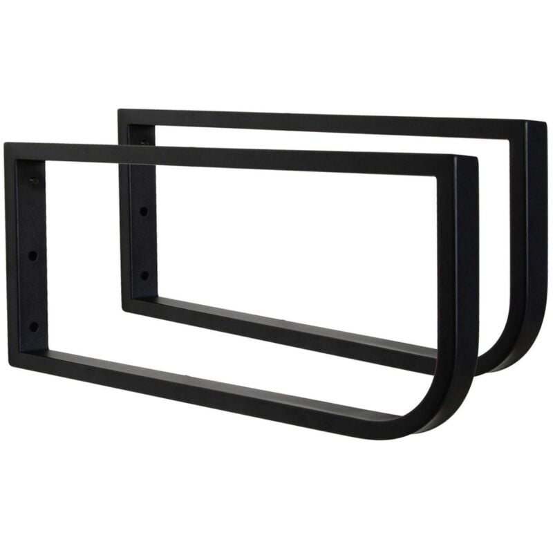 Mob-in - querre porte serviette will - Jeu de 2 équerres - Métal noir