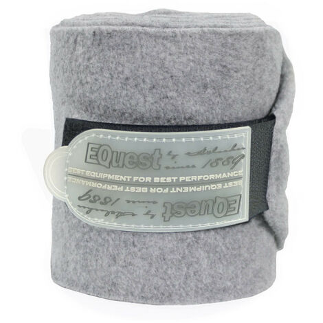 EQuest Alpha Fleece Bandage für Pferde, 4er Set - Grau Melange