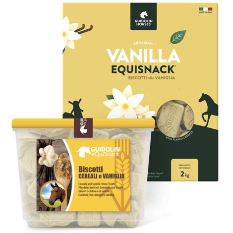 Equi Snack vaniglia 700 g: Equi Snack biscuits pour chevaux à la vanille et aux céréales format pratique et refermable