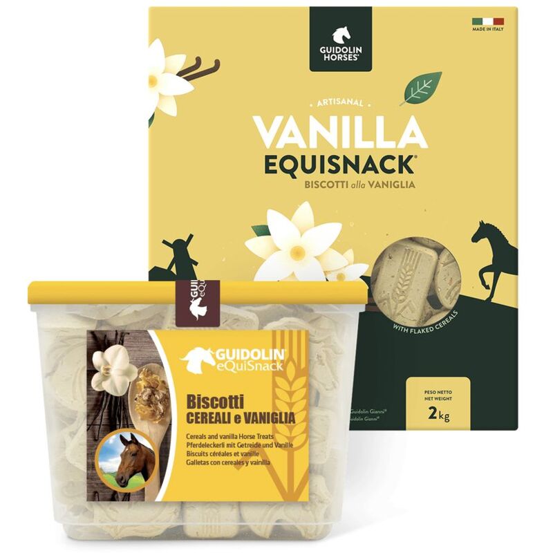 2g Pet Food - Equi Snack vaniglia 2kg: Equi Snack biscuits pour chevaux à la vanille et aux céréales format pratique et refermable