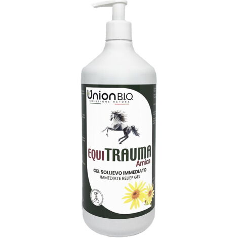 EQUI TRAUMA Gel naturale all’Arnica utile per defaticare muscoli, tendini e articolazioni post lavoro per cavalli 1000 ml
