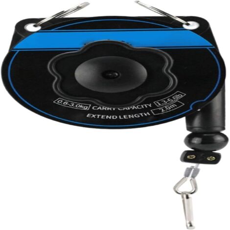 Equilibrador de resorte de 0,6 a 3 kg, cable de acero de 2 m, retráctil, soporte para herramientas anticaída, para taller o garaje, soporte para herramientas colgante.