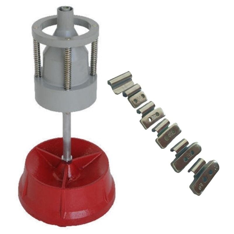 Equipement Express Sicoba - Equilibreuse de Roue Manuelle Portable + 150 Plombs Masses à Frapper Alu / Aluminium 5-30g