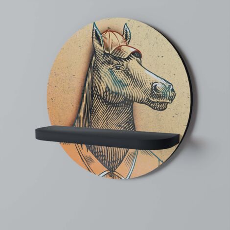 EQUINE SWAGGER Rundes Regal Schwarz