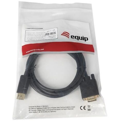 Equip 119338 Cavo da DisplayPort maschio a VGA (HD15) maschio, 2,0 m