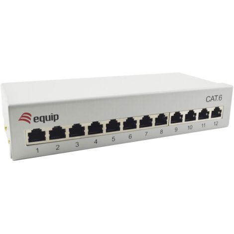Equip 12-Port Cat6 Patch Panel da Scrivania Bianco
