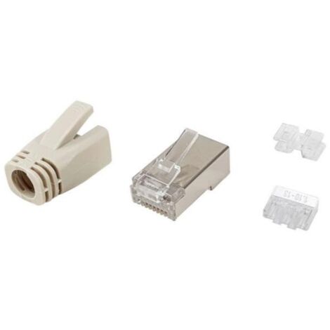 equip 121182 connecteur RJ-45 transparent acier inoxydable