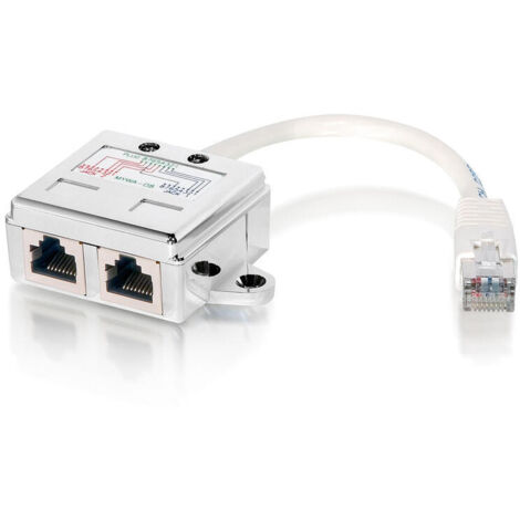 Equip 127603 divisor de red Metálico, Blanco